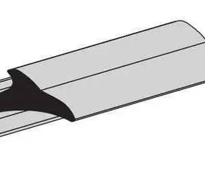 GLASS GLAZING SPLINE<BR> DROP IN GRAY