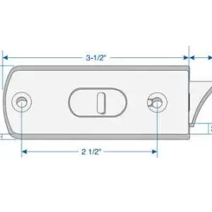 TILT LATCH LEFT HAND WHITE 5 PACK #7612