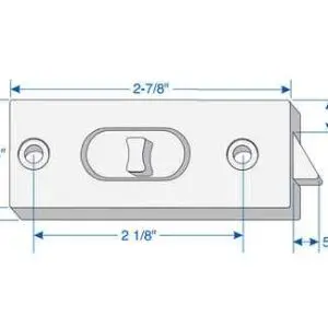 TILT LATCH LEFT HAND WHITE 5 PACK #7682