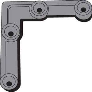 CORNER KEY<br>DIE CAST<br> NON HANDED<br>10 PACK #3670