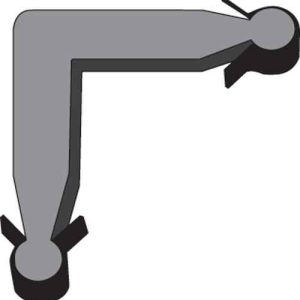 CORNER KEY<br>DIE CAST<br> NON HANDED<br>10 PACK #3676