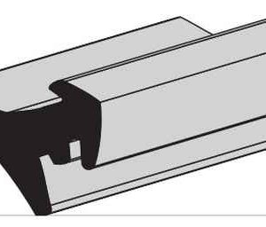 GLASS GLAZING SPLINE<BR> DROP IN GRAY