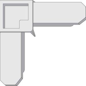 SCREEN CORNER NO-MITRE<br>FOR 1/4" X 3/4" ROLLED<br>SCREEN FRAME