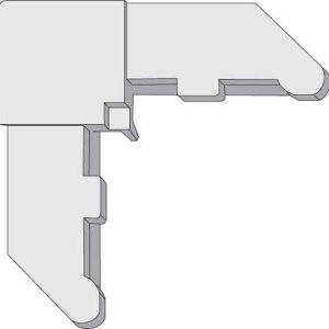 SCREEN CORNER NO-MITRE<br>FOR 7/16" X 11/16" ROLLED<br>SCREEN FRAME