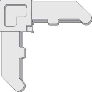 SCREEN CORNER NO-MITRE<br>FOR 5/16" X 5/8" ROLLED<br>SCREEN FRAME