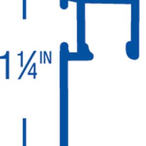 SCREEN FRAME>br> 3/8" X 1-1/4" X 96"<br> TRIPLE TRACK<br> BOTTOM FRAME<br> ETTRUDED