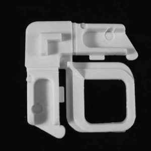 SCREEN CORNER NO-MITRE<br>WITH STOP AND PULL<br>FOR 5/16" X 3/4" ROLLED<br>SCREEN FRAME