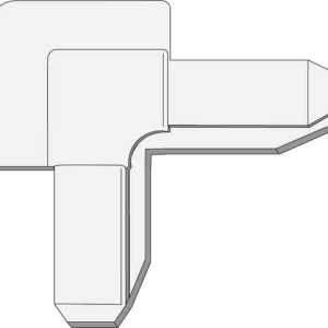 SCREEN CORNER NO-MITRE<br>FOR 3/8" X 1" ROLLED<br>SCREEN FRAME<br>WITH REVERSE FLANGE