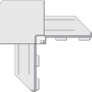 SCREEN CORNER NO-MITRE 5/16" X 1" WITH STANDARD FLANGE MILL 20 PACK #5006