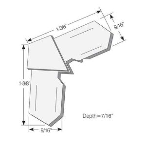 CORNER KEY NON HANDED SCREEN OCTAGON #5096