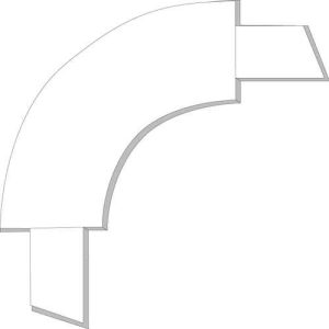SCREEN CORNER NO-MITRE<br>ROUNDED<br>FOR 1/4" X 13/16" ROLLED<br>SCREEN FRAME