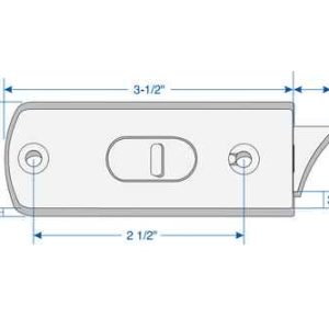 TILT LATCH LEFT HAND WHITE 5 PACK #7612