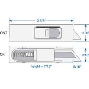TILT LATCH LEFT HAND WHITE 5 PACK #7638