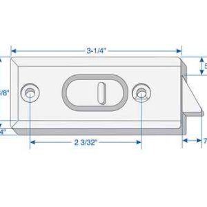 TILT LATCH LEFT HAND WHITE 5 PACK #7678
