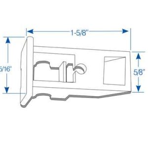TILT LATCH NON-HANDED WHITE 5 PACK #7884