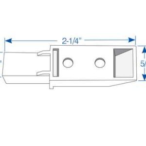 TILT LATCH NON-HANDED WHITE 5 PACK #7890