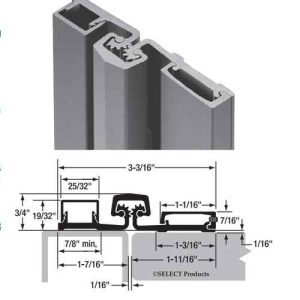 FULL SURFACE<br> FRAME FACE<br> GEARED CONTINUOUS HINGE