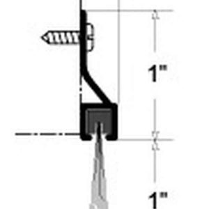 SWEEP EXTRUDED<BR> ALUMINUM<BR> 1" NYLON BRUSH<BR> 1 PACK