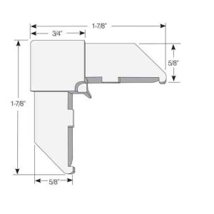 SCREEN CORNER NO-MITRE<br>FOR 5/16" X 3/4" ROLLED<br>SCREEN FRAME