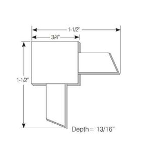 SCREEN CORNER NO-MITRE 1/4" X 13/16" WHITE 20 PACK #5300